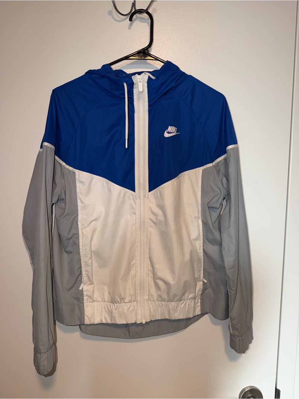 Nike Kentucky Wildcats Windrunner Hooded Jacket Blue Gray White Size M